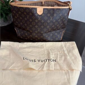 Used good condition Louis Vuitton Brown Monogram Canvas Hobo Discontinued!